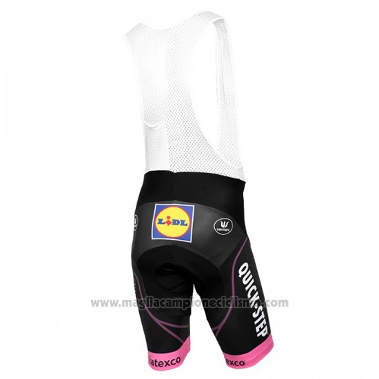 2016 Abbigliamento Ciclismo Etixx Quick Step Rosa e Nero Manica Corta e Salopette